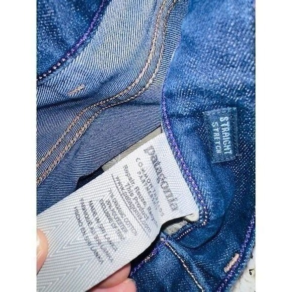 B6 Patagonia Mens Jeans Size 30 x 32 Straight Stretch dark Rinse - Picture 7 of 7